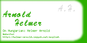 arnold helmer business card